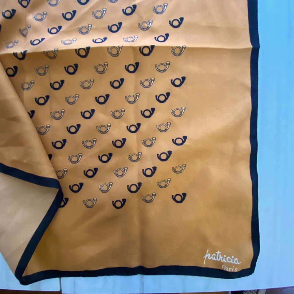 Vintage French “French Horn” scarf